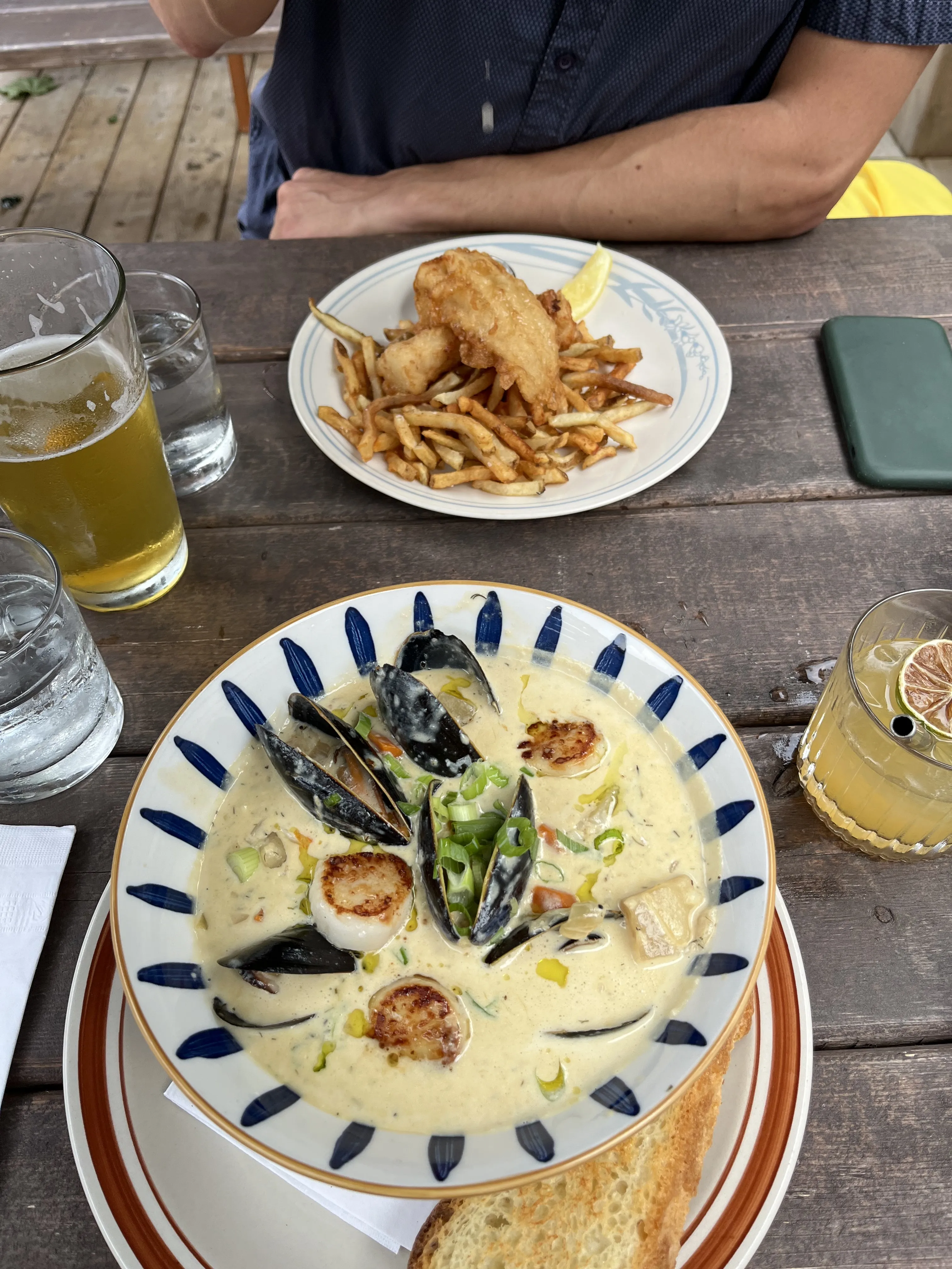 Fish Cowder und Fish and Chips